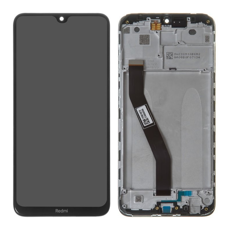 LCD screen Xiaomi Redmi 8 / 8A with touch screen and frame Black original (service pack)