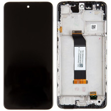 Ekranas Xiaomi Redmi Note 10 5G / Redmi Note 10T 5G / Poco M3 Pro 5G su lietimui jautriu stikliuku ir rėmeliu Black orig