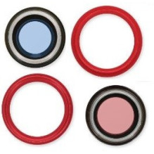 iPhone 14 / 14 Plus lens for camera with frame Red (2pcs) ORG