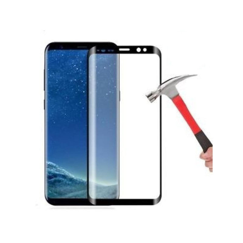 Screen protection glass &quot;5D Full Glue&quot; Samsung A8 Plus (2018) A730 curved black bulk