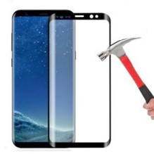 Screen protection glass &quot;5D Full Glue&quot; Samsung S8 Plus G955 curved black 0.18mm bulk