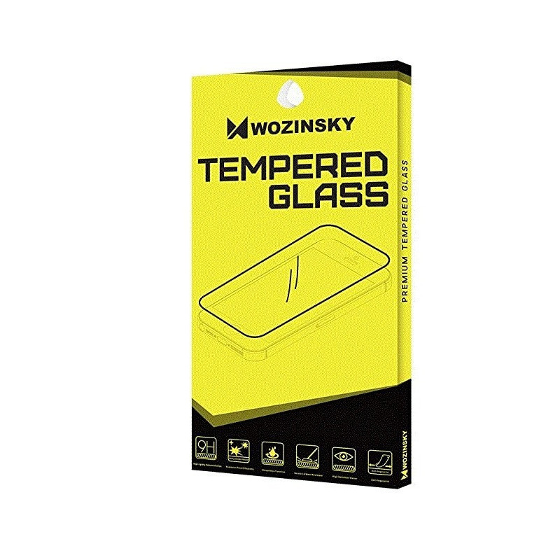 LCD apsauginis stikliukas &quot;Wozinsky 5D Full Glue&quot; Samsung A226 A22 5G pritaikytas dėklui juodas