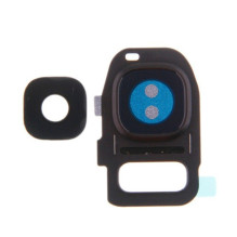 Samsung G930 / G935 S7 Edge kameros stikliukas su rėmeliu Black ORG