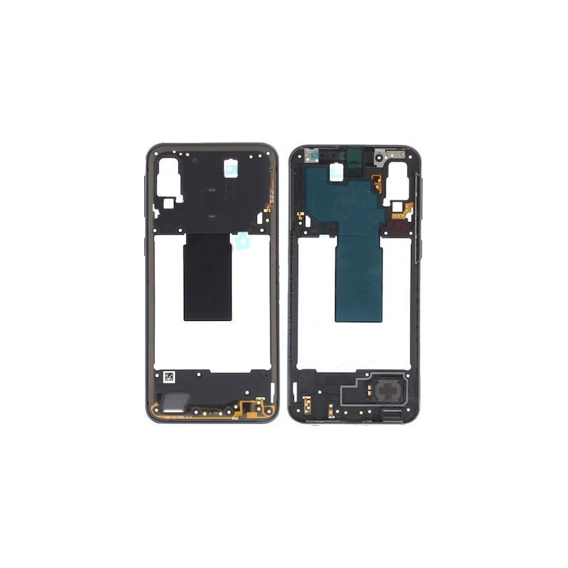 Middle housing Samsung A405 A40 2019 black with buzzer and sides buttons original (used Grade B)