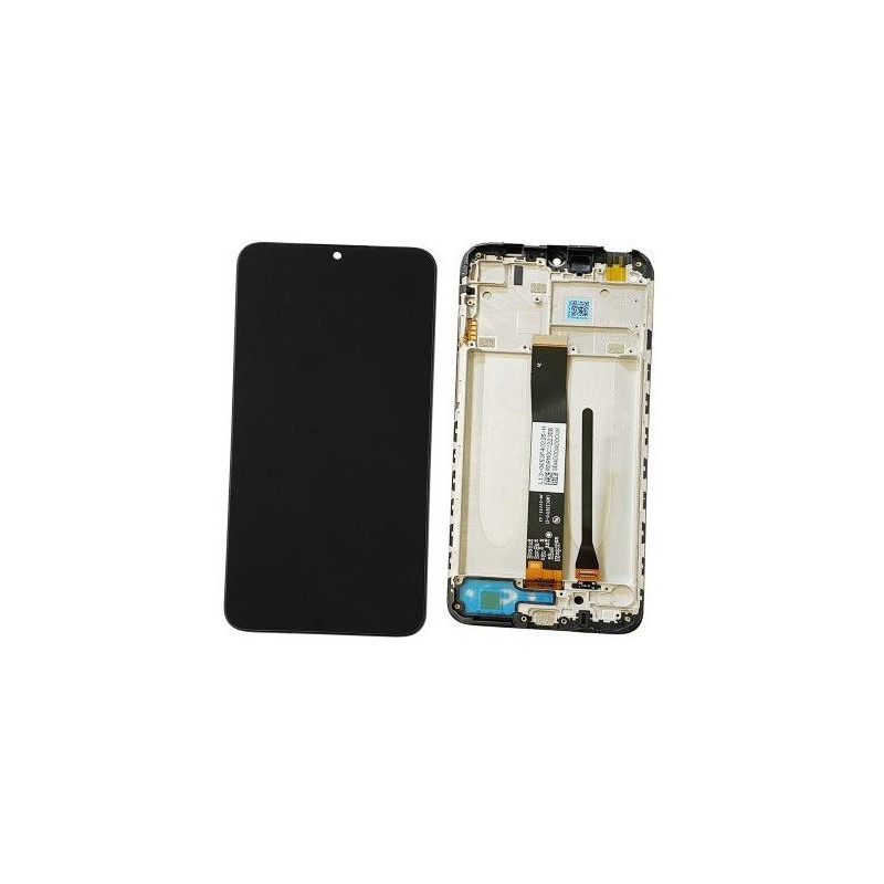 Ekranas Xiaomi Redmi 9A / 9C / 9AT / 10A su lietimui jautriu stikliuku ir rėmeliu Black ORG