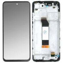 Ekranas Xiaomi Redmi Note 10 5G / Redmi Note 10T 5G / Poco M3 Pro 5G su lietimui jautriu stikliuku ir rėmeliu Black ORG