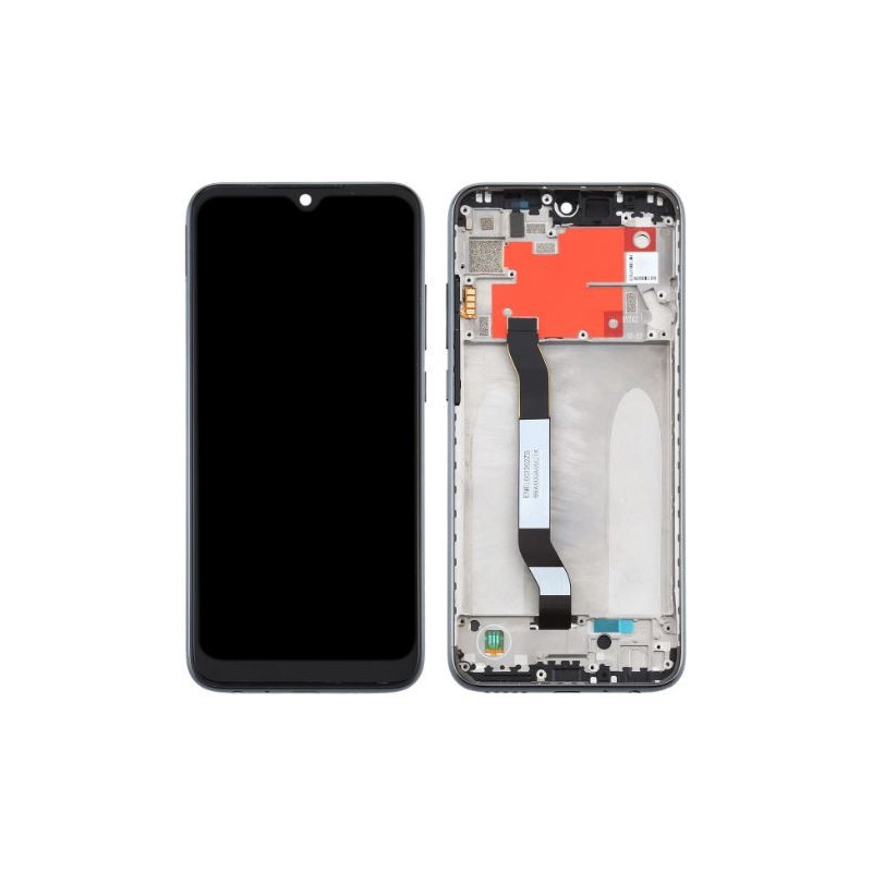 Ekranas Xiaomi Redmi Note 8T su lietimui jautriu stikliuku ir rėmeliu Grey ORG
