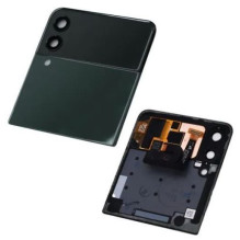Ekranas Samsung F711 Z Flip3 5G su lietimui jautriu stikliuku ir rėmeliu išorinis (Outer) Black originalus (used Grade B