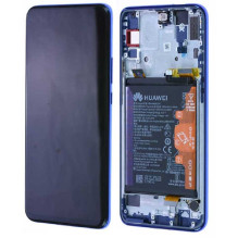 Ekranas Huawei P Smart Z / Honor 9X su lietimui jautriu stikliuku ir rėmeliu ir baterija Blue originalus (service pack)