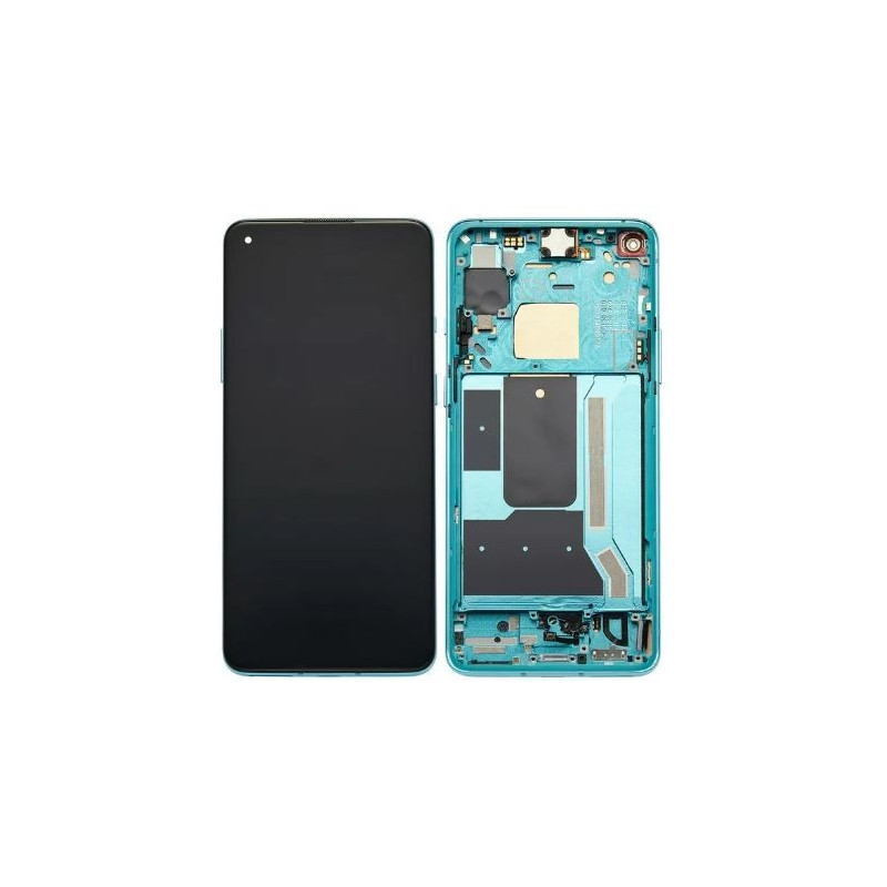 LCD screen OnePlus 8T with touch screen and frame Aquamarine Green original (used Grade B)