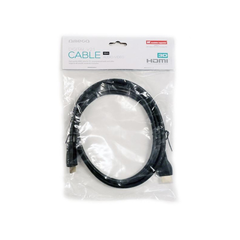 Omega HDMI cable (2.1 8K) 1,5M black