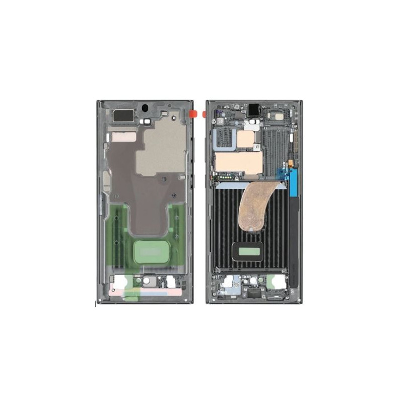 Middle housing Samsung S918 S23 Ultra Green original (service pack)