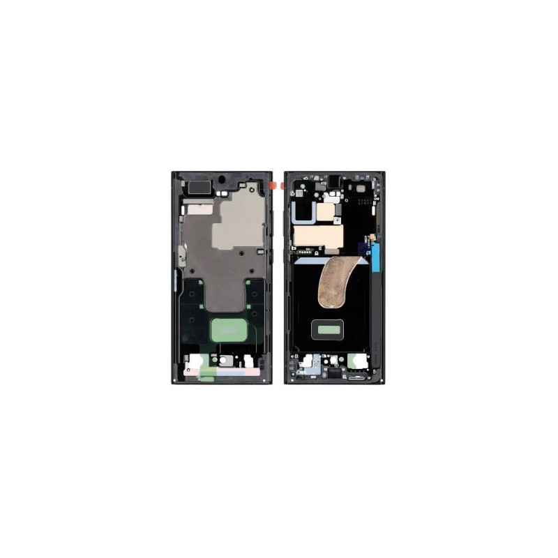 Middle housing Samsung S918 S23 Ultra Phantom Black original (service pack)