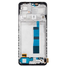 Ekranas Xiaomi Redmi Note 12 4G su lietimui jautriu stikliuku ir rėmeliu Onyx Grey OLED