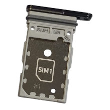 SIM kortelės laikiklis Samsung S908 S22 Ultra Dual Phantom Black ORG