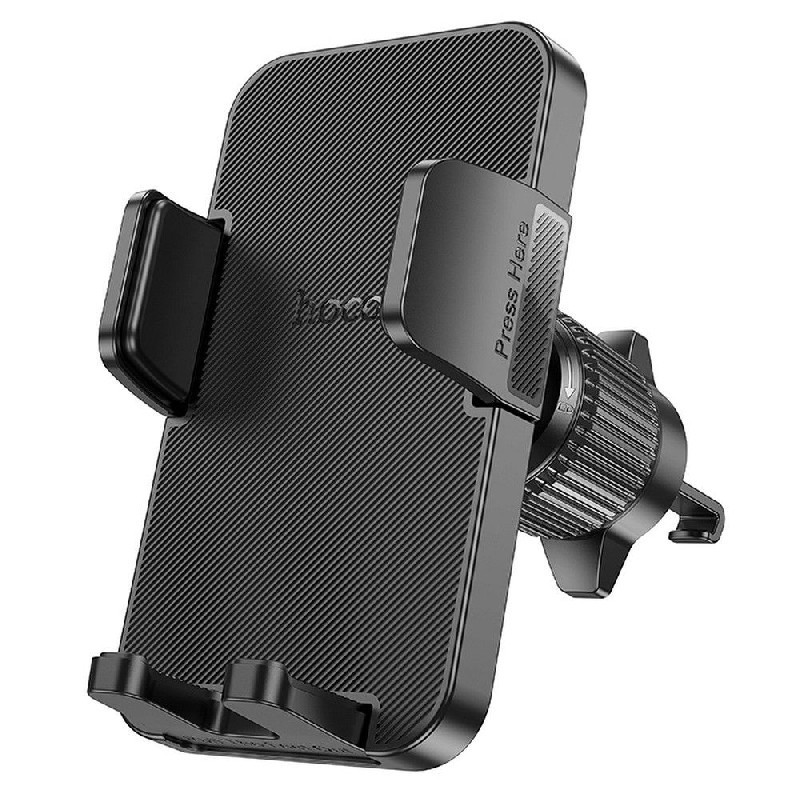 Automobilinis universalus telefono laikiklis HOCO H36 tvirtinamas ant ventiliacijos grotelių, juodas