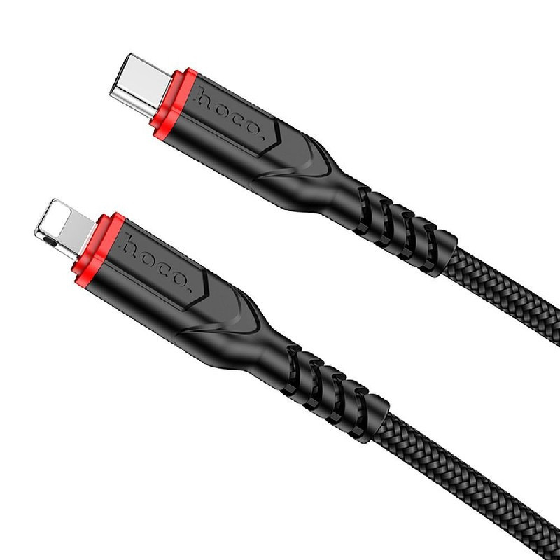 USB kabelis HOCO X59 &quot;USB-C (Type-C) to Lightning&quot; (20W) 1m juodas