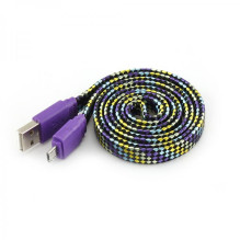 Sbox USB- Micro USB 2.0 M / M 1m spalvinga violetinė lizdinė plokštelė