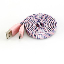 Sbox USB- Micro USB 2.0 M / M 1m spalvinga lizdinė rožė USB-103CF-P