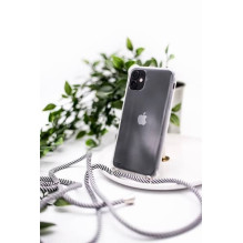 Samsung A40s Case with rope Black Stripes Transparent