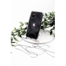 Samsung A30s Case with rope Black Transparent