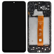 LCD screen Samsung A047 A04S 2022 with touch screen and frame black original (used Grade B)