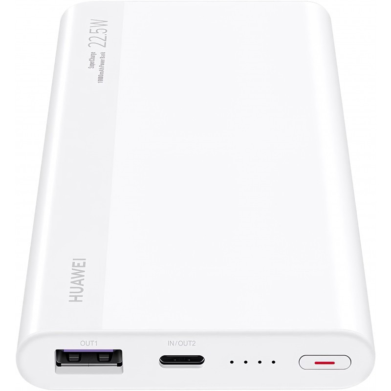 Išorinė baterija POWER BANK Huawei SuperCharge 10000mAh (USB-C MicroUSB QC + PD 22.5W) balta