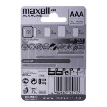 Maxell Baterija Šarminė LR-03 AAA 4 vienetų vienkartinė baterija