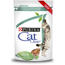 PURINA Cat Chow Sterilizuota Gig Vištiena su baklažanais - drėgnas kačių maistas 85 g