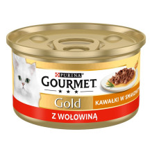 GOURMET Gold Sauce Delight Beef - šlapias kačių maistas - 85 g
