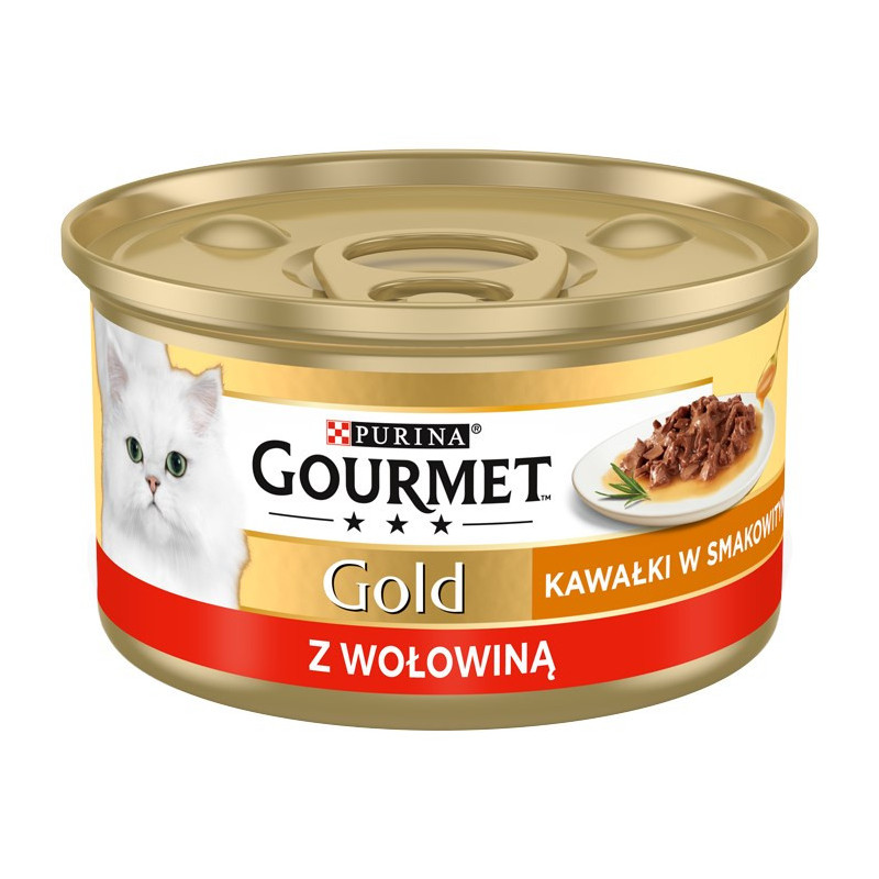 GOURMET Gold Sauce Delight Beef - šlapias kačių maistas - 85 g