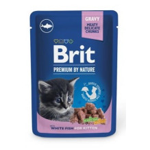 BRIT Premium by Nature Kitten White fish - šlapias kačių maistas - 100 g