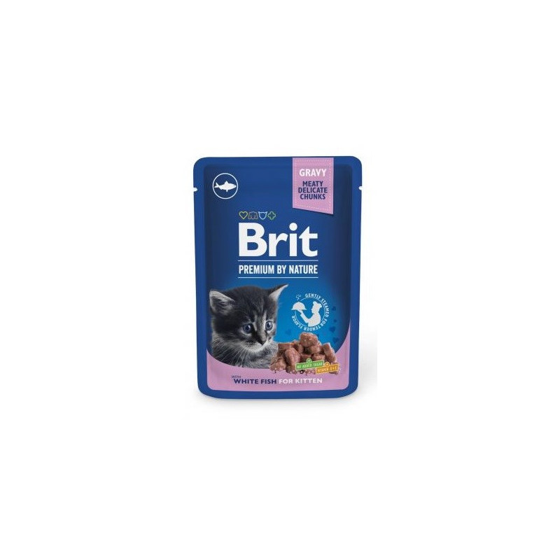 BRIT Premium by Nature Kitten White fish - šlapias kačių maistas - 100 g