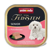 ANIMONDA vom Feinsten Senior Turkey hearts - wet dog food - 150 g