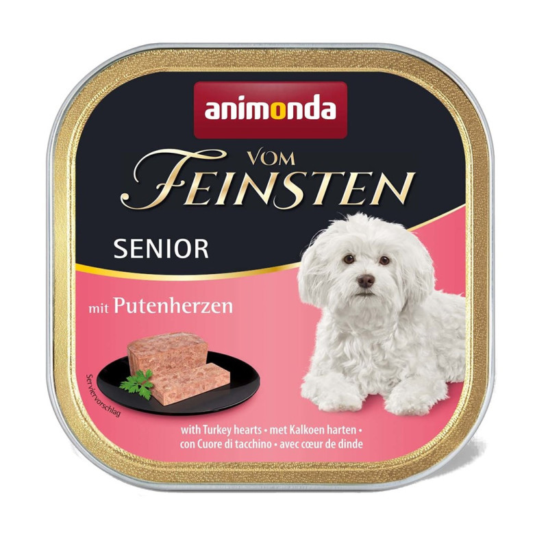 ANIMONDA vom Feinsten Senior Turkijos širdelės - šlapias šunų maistas - 150 g
