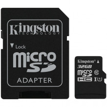Kingston 32GB micSDHC Canvas Select Plus 100R A1 C10 kortelė + ADP, EAN: 740617298680