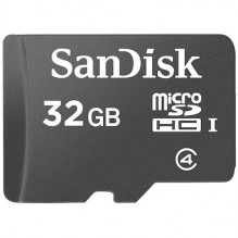 „SanDisk“ 32 GB „microSDHC“ 4 klasės atminties kortelė, EAN: 619659061647