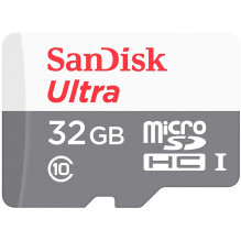 SanDisk Ultra microSDHC 32GB 100MB/ s, 10 klasė UHS-I, EAN: 619659184384