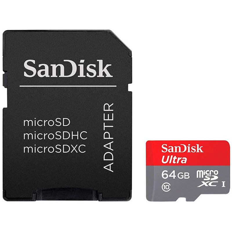 SanDisk High Endurance microSDXC 64GB + SD Adapter - for dash cams & home monitoring, up to 5,000 Hours, Full HD / 4K vi