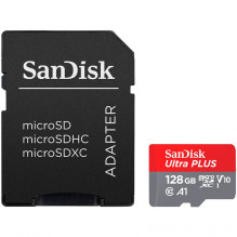„SanDisk High Endurance microSDXC“ 128 GB + SD adapteris – prietaisų kameroms ir namų stebėjimui, iki 10 000 valandų, Fu