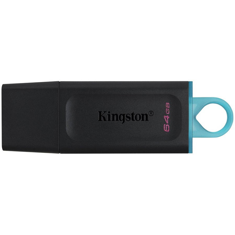 Kingston 64GB USB3.2 Gen 1 DataTraveler Exodia (juoda + žalsvai mėlyna), EAN: 740617309829