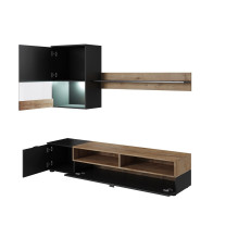 Cama PAT set 175x180x39 cm black+ oak lefkas