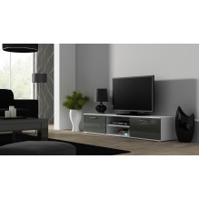 Furniture set SOHO 1 (RTV180 cabinet + S1 cabinet + shelves) White / Grey Gloss