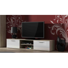 SOHO 8 set (RTV180 cabinet + S6 + shelves) Sonoma oak / White gloss