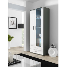 SOHO 8 set (RTV180 cabinet + S6 + shelves) Grey / White glossy