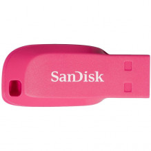 „SanDisk Cruzer Blade“ USB atmintinė 32 GB elektrinė rožinė, EAN: 619659146962