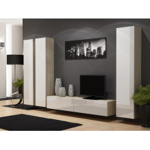 Cama Svetainės spintelių komplektas VIGO 1 black / sonoma gloss