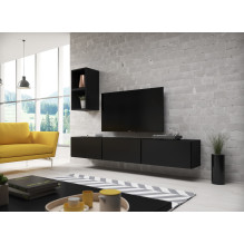 Cama living room furniture set ROCO 7 (3xRO3 + 2xRO6) black / black / black