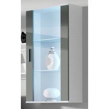 SOHO 5 set (RTV180 cabinet + Wall unit + shelves) White / Grey gloss