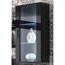 SOHO 5 set (RTV180 cabinet + Wall unit + shelves) Black / Black gloss